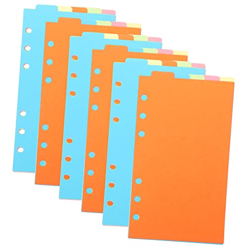 TEHAUX Bunte Index Tag Separatoren Für Ringbuch 6 Sets Von Stabilen Trennblättern Für Lose Blätter A6 Format Ideal Für Schule Und Bibelstudium Langlebige Papiertrennungen von TEHAUX