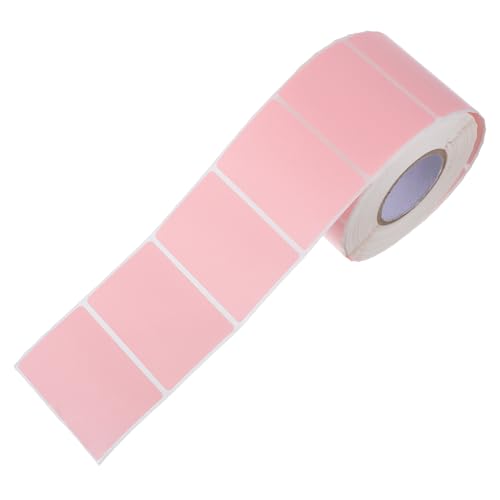 TEHAUX Bunte Thermotransferetiketten Selbstklebende Blanko Aufkleber Für Büro Küche Und Milchtee Shop Pink Vielseitig Einsetzbar Geeignet Für Thermodrucker von TEHAUX