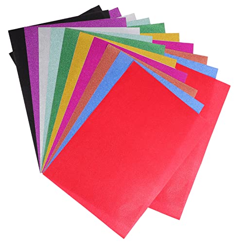 TEHAUX Buntpapier Selbstklebendes Glitzer Bastelpapier Bunt Farbige Diy Bastelpapiere Für Kreativprojekte Scrapbooking Und Geschenkverpackungen Blumen Basteln Papier von TEHAUX