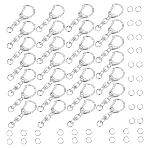 TEHAUX D Form Haken Schlüsselanhänger Aus Drehbare Schlüsselring Haken Schlüsselketten Zubehör Für DIY Projekte Und Schlüsselorganisation von TEHAUX