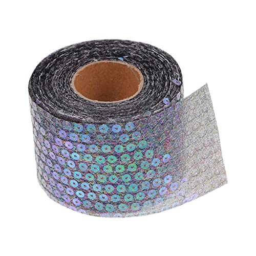 TEHAUX DIY Bastelband Für Kinderhaarschmuck 6cm x Schwarzes Glitzerndes Webband Mit Pailletten Für Kreative Bastelprojekte Und Individuelle Haarschleifen von TEHAUX