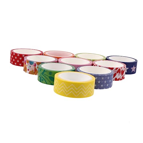 TEHAUX DIY Washi Tape Set Buntes Klebeband x 5 Für Scrapbooking Journal Und Geschenkverpackung Ästhetisches Washi Tape Für Kreative Bastelprojekte von TEHAUX