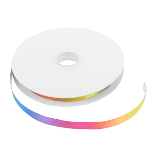 TEHAUX Doppelseitiges Satinband Mit Farbverlauf In Regenbogenfarben Stoff Regenbogenband Für Bastelarbeiten Und Geschenkverpackungen von TEHAUX