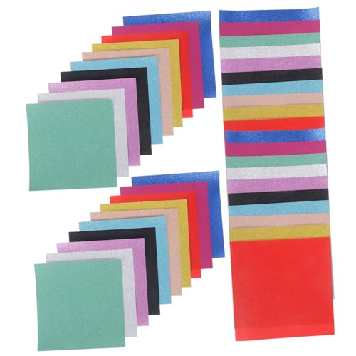 TEHAUX Glitzer Bastelpapier 10 Farben Funkenpapier Für DIY Bastelprojekte Scrapbooking Glitzerkarton Für Kunsthandwerk Glänzende Oberflächen von TEHAUX