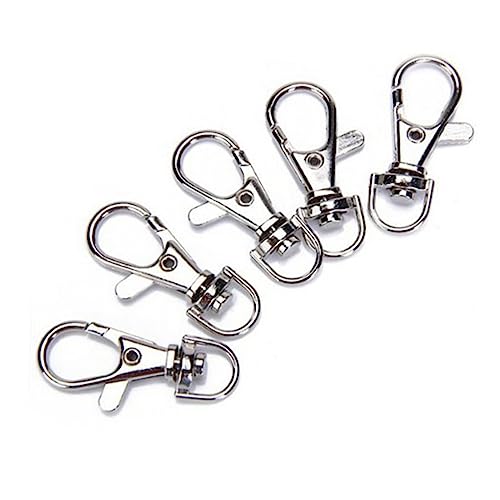 TEHAUX Großer Lobster Snap Clasp Karabiner Schlüsselanhänger Set Robuster Drehbarer Verschluss Für Armbänder Ketten Und Schmuckzubehör von TEHAUX