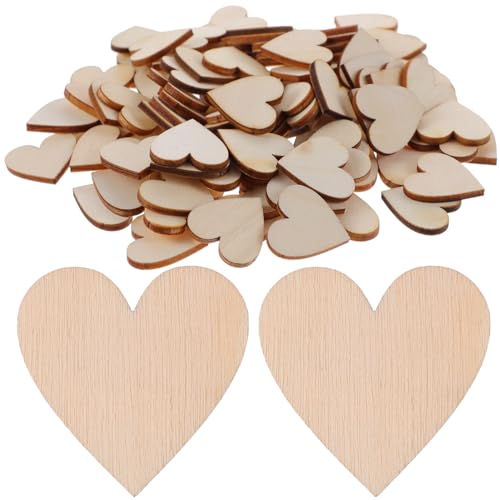 TEHAUX Holzherzen Zum Basteln Blanko Holzherzen Für DIY Deko 20mm Ideale Holzstückchen Für Geschenkideen Hochzeitsdekoration Und Kreative Projekte von TEHAUX