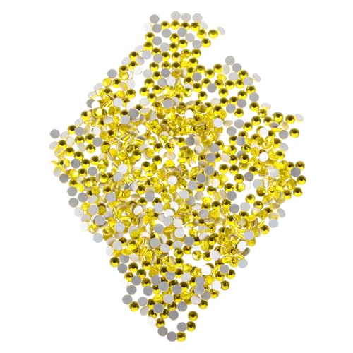 TEHAUX Kristallglas Nailart Rhinestones Flache Rückseite Maniküre Zubehör DIY Maniküre Dekore Glitzernde Nagelsteine Lemon von TEHAUX