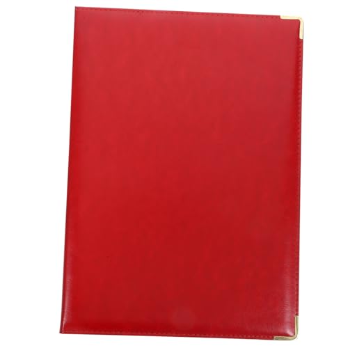 TEHAUX Mappe Unterlagen Aktenhalter Schüttgut Dokumenten-Organizer-Folio Schreibtisch-Organizer aktenkoffer aktentaschen die organizer Portfolio-Organizer Dokumentenorganisator Eisen rot von TEHAUX