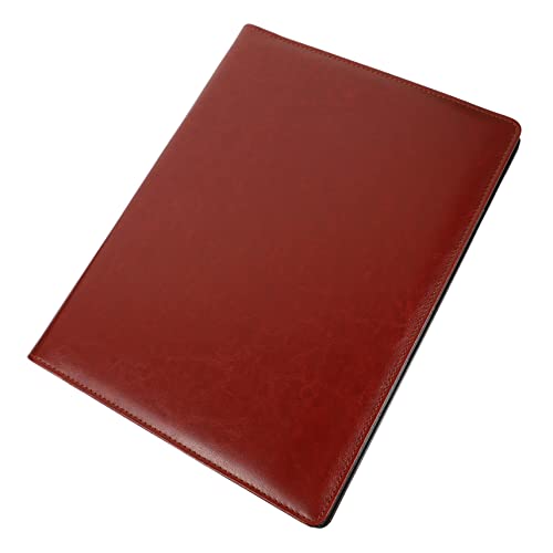 TEHAUX Mappe kreditkartenhalter credit card holder büro accessoires zip binder geschäftlicher Ordner Dateiorganisator aufbewahrungstasche Halter für lose Blätter Manager-Ordner Pu Brown von TEHAUX