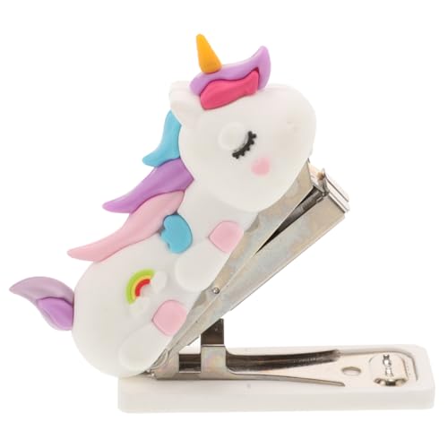 TEHAUX Mini-Hefter für Kinder, Einhorn, tragbar und effizient, für Büro und Studium, niedliches und lustiges Design, Silikon und Edelstahl, 7 x 5,6 x 2,9 cm, mehrfarbig TEHAUX Mini-Hefter für Kinder, Einhorn, tragbar und effizient, für Büro und Studium, niedliches und lustiges Design, Silikon und Edelstahl, 7 x 5,6 x 2,9 cm, mehrfarbig von TEHAUX