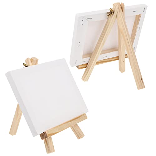 TEHAUX Mini Staffelei Tisch Staffelei Für Künstler Faltbarer Malrahmen Mit Postkartenhalter Und Rahmen Perfekt Für Kunstwerke Und Displays Dreibeiniges Design von TEHAUX