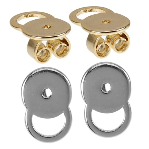 TEHAUX Ohrstecker Rückteile Goldene Und Platin Ohrstecker Verschlüsse Für DIY Schmuck 6mm Ohrstecker Zubehör Schraubverschluss Für Sicheren Halt von TEHAUX