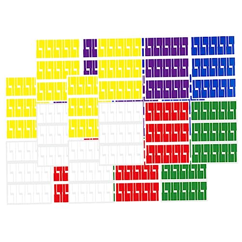 TEHAUX P Förmige Kabeletiketten Wasserfeste Beschreibbare Und Reißfeste Mehrfarbige Kabelmarkierungen Für Einfache Kabelidentifikation von TEHAUX