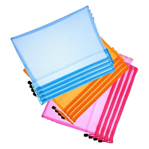 TEHAUX PVC Dokumententaschen Mit Reißverschluss Transparente A4 Aufbewahrungstaschen Hellblau Und Für Schule Büro Und Reisen Klare Organisationslösungen von TEHAUX