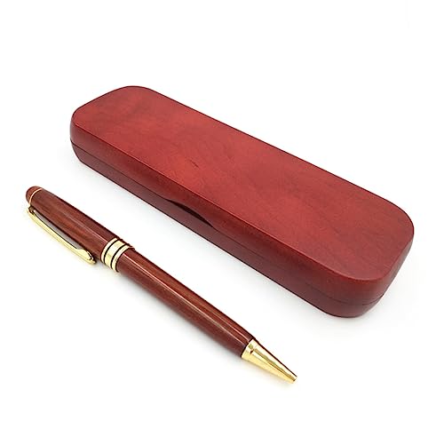 TEHAUX Palisander Kugelschreiber Vintage Kugelschreiber in Edler Holz Geschenkbox Stift Hochwertiger Schreibkomfort Für Büro Und Zuhause von TEHAUX