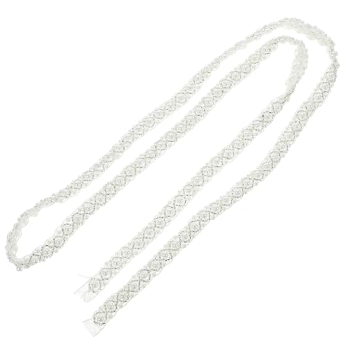 TEHAUX Rhinestone Kette Strass Applikation Für Hochzeitskleid DIY Nähen Kleine Rhombusform Dekorative Spitzenborte Für Brautmode Und Handwerksprojekte von TEHAUX