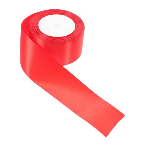 TEHAUX Rotes Band Zuckerstangenband Haarbänder Kariertes Band Blumenband Für Frische Blumen Rotes Drahtband Spitzenbänder Zum Basteln Haarband Weihnachtsband Mit Draht Samtband Polyester von TEHAUX