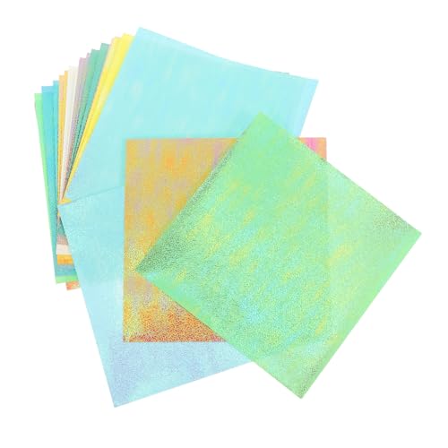 TEHAUX Schimmerndes Origami Papier Buntes Bastelpapier Für Dekoratives Falten Von Kränen Perlmuttartiges Glitzerpapier Für DIY Projekte Und Scrapbooking von TEHAUX