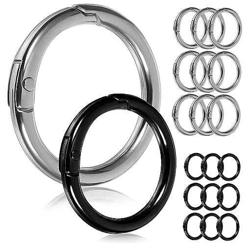 TEHAUX Schlüsselring Clips Runde Karabiner Ringe Mit 25mm Und 20mm Innendurchmesser Für DIY Bastelbedarf Und Gunmetal von TEHAUX