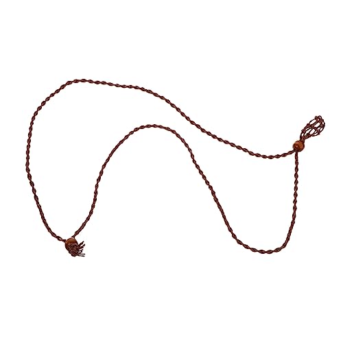 TEHAUX Schmucknetzbeutel Halsketten schmucksteine armbinden ropes Käfig Fisch Schnur Halskette Kette mit Anhänger Ersatz-Kettenseil Zubehör zur Schmuckherstellung Geflochtenes Seil Coffee von TEHAUX