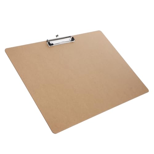 TEHAUX Schreibtafel Aus Sperrholz Office-dateiordner Zwischenablage Zeichnen Klemmbrett Clipboard-ordner Dokumentenklammer Aktenklammer Für Papiere Dokumentenorganisator Khaki Metall von TEHAUX