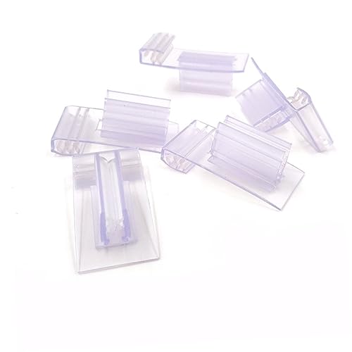 TEHAUX Transparente Zahnbeschriftungsclips PVC Etikettenhalter Multifunktionale Werbemappen Für Regale Und Büroorganisation von TEHAUX