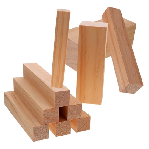 TEHAUX Unvollendeter Holzblock Für DIY Holzschnitzerei Natürliche Holzblöcke Zum Basteln Für Kreative Handwerksprojekte Und Holzkunst von TEHAUX