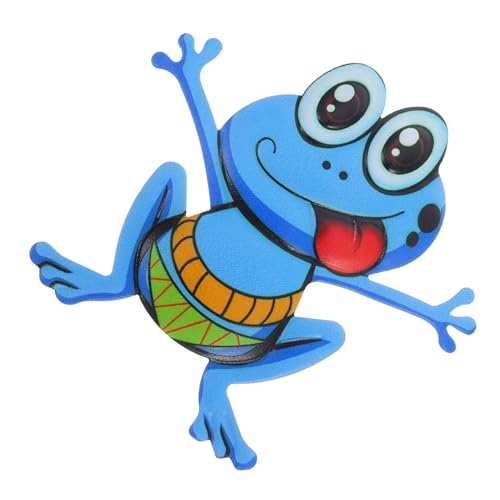 TEHAUX Wandbehang Aus Eisenfrosch Dekoration Hängende Froschskulptur Frosch Wandstatue Froschgarten Froschskulptur Aus Metall Frosch-stift Tierskulptur An Der Wand Metallkunst Blue von TEHAUX