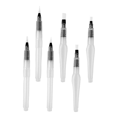 TEHAUX Wasserfarben Pinsel Set Wasserfüllbare Malpinsel Für Aquarellmalerei Inklusive 3 Flachen Und 3 Spitzen Pinsel Ideal Für Anfänger Und Kreative von TEHAUX