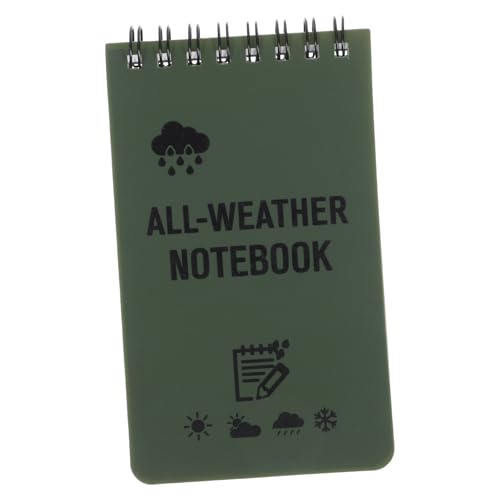 TEHAUX Wasserfester Notizblock Kleines Notizbuch Memo -notepad Kleiner Notizblock Notizbücher Wasserfestes Spiralnotizbuch Spiralblock Taschennotizblöcke Mini-notizbuch Papier Green von TEHAUX