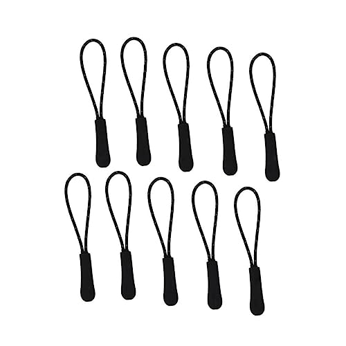 TEHAUX Zipper Pulls Reflektierende Schwarze Reißverschlussverlängerungen Für Jacken Taschen Koffer Und Mehr Hochwertige Cord Pulls Für Einfache Handhabung Und Reparatur von TEHAUX