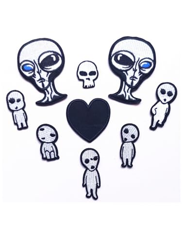 Alien UFO Patch Cute Strong U Sky Iron on Sew on Patches Applique for Decoration DIY on Clothing, Bag, Backpack von TEKISTO