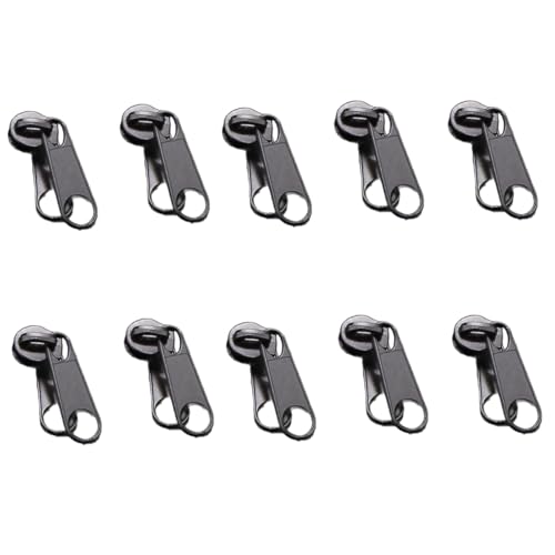 TEMOOUES 10 Pcs 3# 5# Zippers Slider Single/Double Side Zippers Pull Zippers Repair Kits Bag Zip Pull for Jackets Suitcases TEMOOUES 10 Pcs 3# 5# Zippers Slider Single/Double Side Zippers Pull Zippers Repair Kits Bag Zip Pull for Jackets Suitcases von TEMOOUES