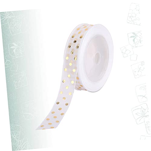 TEMPNAP 1 Rolle Glitzer gepunktete Bänder seidenband ribbon partydekoration schienbeinschoner tape geschenkverpackung Bausatz Mini-Bogen Strauß Schleifenband Verpackungsband für Party Weiß von TEMPNAP