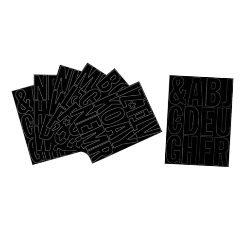 TEMPNAP 1 Satz Alphabet-Aufkleber Etiketten kratzen Auto fällig Verpackung abziehbar akustikgitarre geschen buchstaben aufkleber selbstklebende Abziehbilder Wasserfeste Aufkleber PVC Black von TEMPNAP