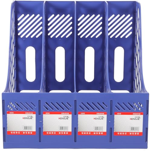 TEMPNAP 1 Satz Dateispeicherordner Aufbewahrung Von Büchern Desktop-datei-organizer Veranstalter Multi-grid-datei Cubbyhole Schreibtisch-organizer Dateihalter-desktop Teile Blue Plastik von TEMPNAP