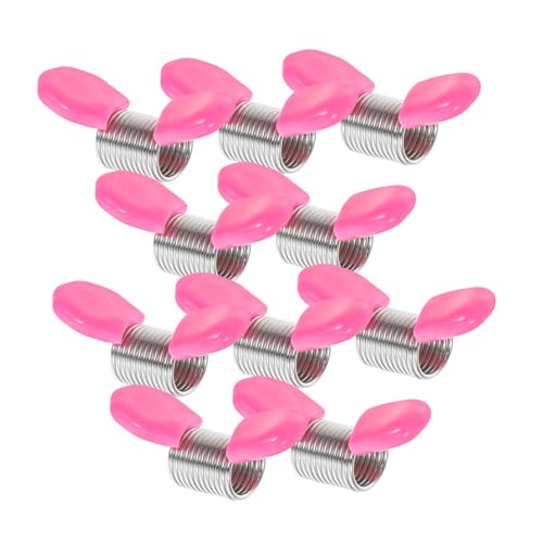 TEMPNAP 10Pcs Fadenklemmfederperle schmuck machen schmuckherstellung schmuckwerkzeug Schmuckbasteln Mini-Klemmen Federklemme Fokalperlen Verschlüsse Charme Stopper Schließe Federstahl Rosa von TEMPNAP