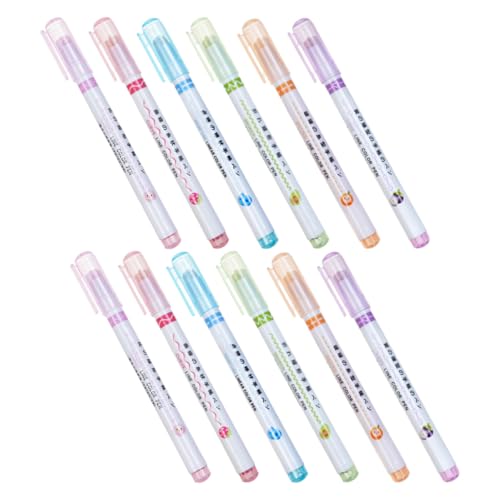 TEMPNAP 12-teiliges Roller-textmarker-set Für Kinder, Detaillierte Markierungsstifte, Marker, Farbige Marker Für Journaling, Zeichnen Und Bürobedarf von TEMPNAP