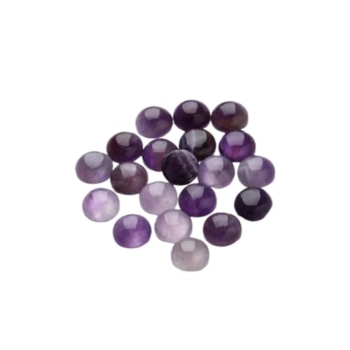 TEMPNAP 20st Lila Kristall-cabochons Lila Jade Perlen Aus Halbedelsteinen Halbedelperlen Perlen Zur Schmuckherstellung Schmuck Zeit Accessoires Edelsteinglas Violett von TEMPNAP