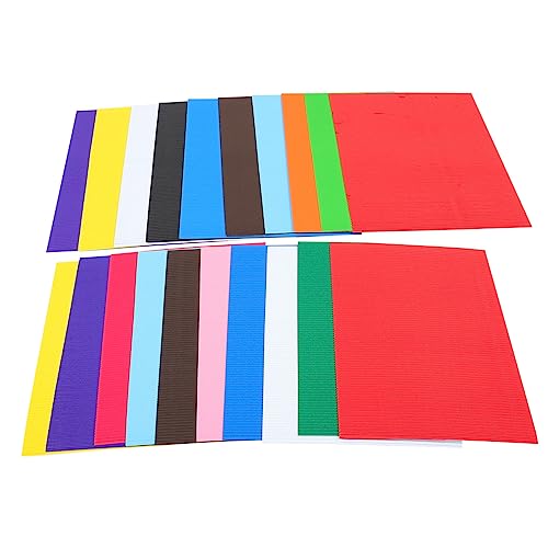 TEMPNAP 30 Blätter Wellpapier Druckerpapier Konstruktionspapier Dreifach Geschenkpapier Scrapbook-papier Staffelei Papier Farbiges Baupapier Kopierpapier Gewellt Karton Seidenpapier von TEMPNAP