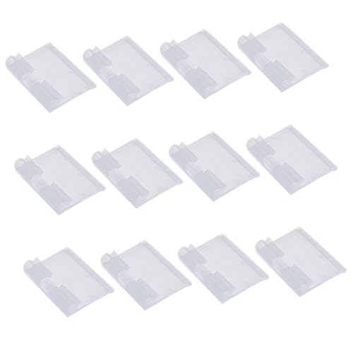 TEMPNAP 30Pcs Regal Etikett Markt Für Einzelhandel Regale Waren Tags Shelfs Rack Regal Hold Ständer Transparent Pvc von TEMPNAP