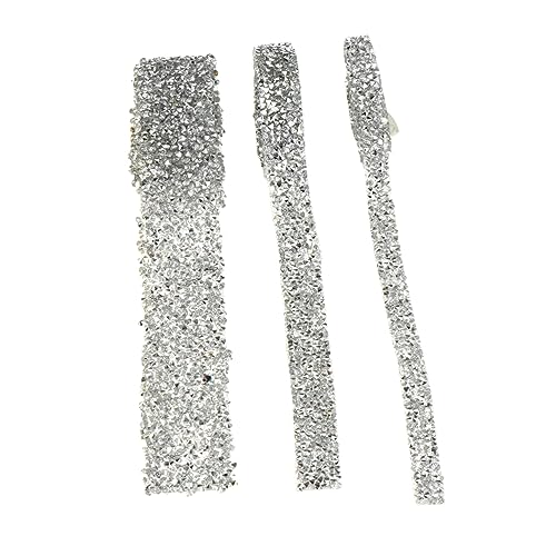 TEMPNAP 3Rollen Yards Hochzeitsdiamantband Funkelndes Rhinestone Band Selbstklebendes Diamant Trimmband Für DIY Dekoration Für Hochzeitskleidung von TEMPNAP