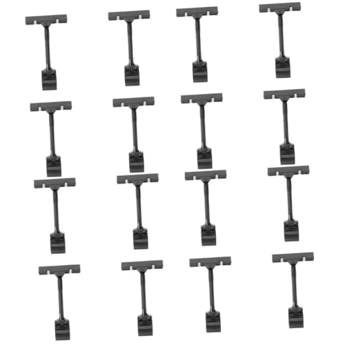 TEMPNAP 4 Sätze Plastikclip Clip Für Korbetiketten Ausstellungsstand Tag-display-ständer Clips Für Warenschilder Aufkleber Etikettenklemme Schilder Für Verkäufer Klebrig Black 4 Stück * 4 von TEMPNAP