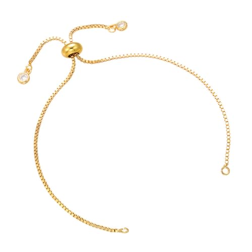 TEMPNAP 4Stücke Teiliges Verstellbares Armband Hochwertigem Für DIY Schmuckherstellung Halbzeug Handkette Gold Weißgold Roségold Und Schwarz Schmuckzubehör von TEMPNAP