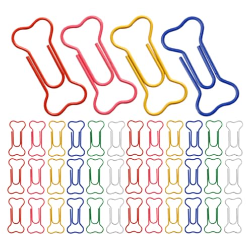 TEMPNAP 50er-pack Büroklammern in Hundeknochenform, Lustige Büroklammern Zum Lesezeichen Von Dateien, Büro, Schule Und Notebook von TEMPNAP