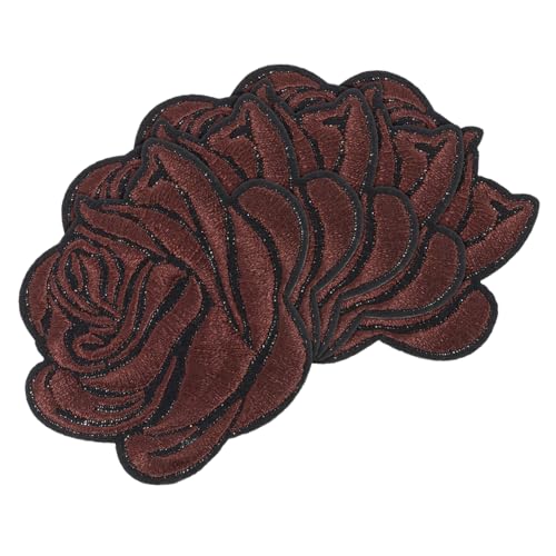 TEMPNAP 5St Rosenbeet bügel patches Aufnäher für Jeans Flickenkleber für Stoff Reparatur von Teppichflicken Aufnäher zum Aufbügeln für Hüte Hutflicken zum Aufbügeln Flecken Baumwolle Brown von TEMPNAP