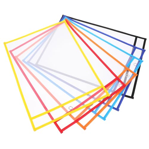 TEMPNAP 6st Wisch Bare Schreibwaren Tasche Bausatz Wiederverwendbar Trockener Radiergummi Tücher Stationäre Lieferungen Dokumentenschutzhülle Aufkleber Whiteboard-radiergummis Gel Pvc von TEMPNAP