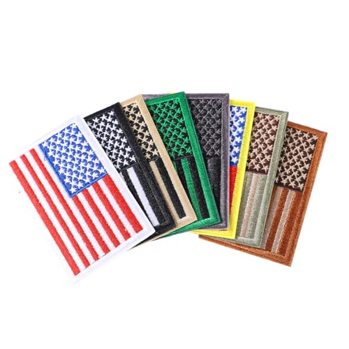 TEMPNAP 8st Aufnäher Mit Amerikanischer Flagge Stoff Insignien Patch Uns Bestickt Flecken Frischer Fleck Cool Union Jack-aufnäher Stickerei Aufkleber Kleidungsdekor Flicken Aufnähen von TEMPNAP