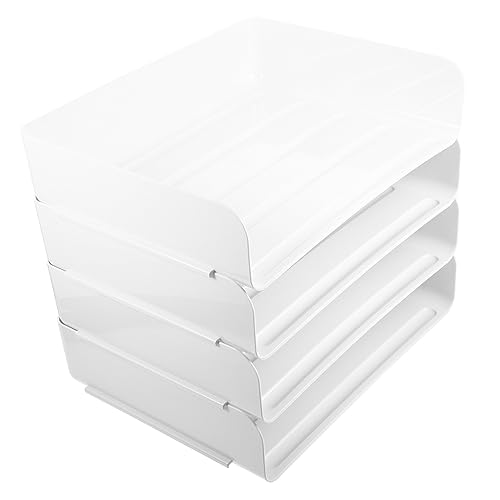 TEMPNAP Briefablage-organizer Schreibtisch-aktenregal 4-stufiger Papierhalter Büro-schreibtischablage Stapelbarer Papier-organizer von TEMPNAP