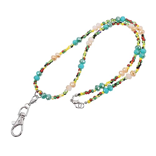 TEMPNAP Einfache Reißverschlusskette Kamera-Schlüsselanhänger Medaillon Halskette Damen Accessoires bag charm handy schlaufe band Perlen zum Aufhängen hängendes Kettendekor Glasperlen Blue von TEMPNAP